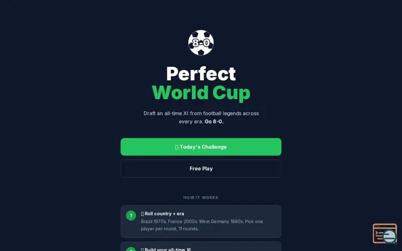 Screenshot of Perfectworldcup