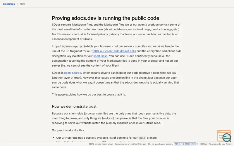 Screenshot of Sdocs