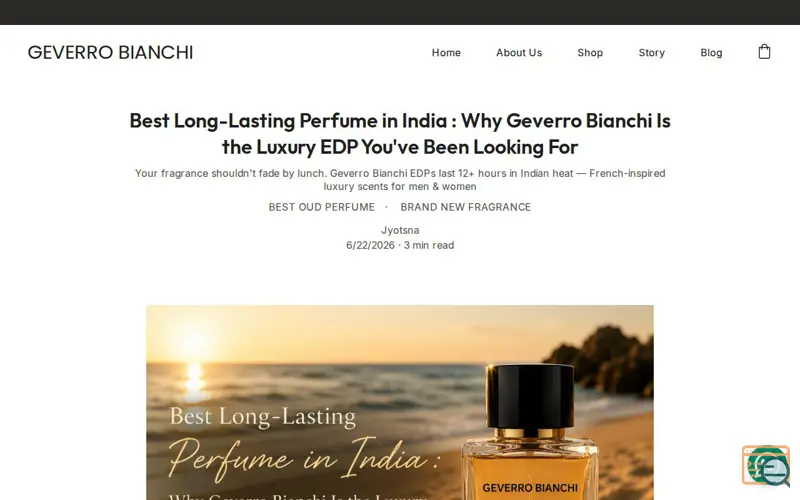 Screenshot of Geverro Bianchi