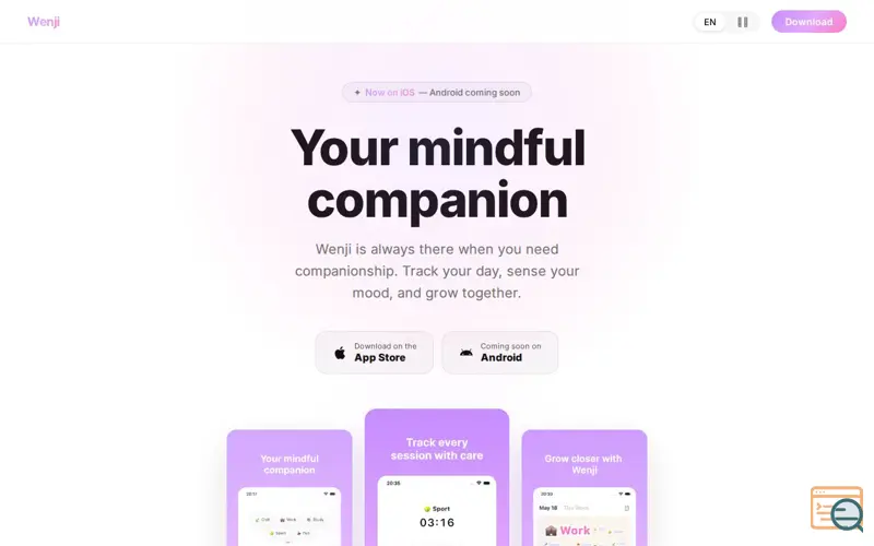 Screenshot of Wenji — Your Mindful Companion