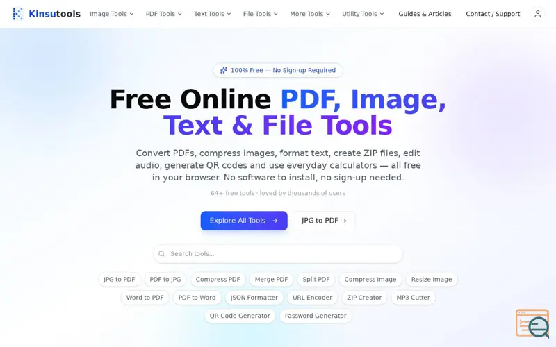 Screenshot of Kinsutools