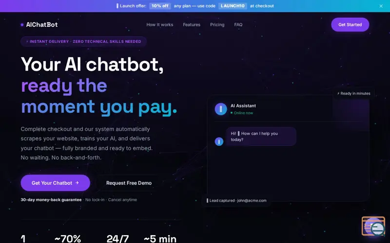 Screenshot of Sales-Optimized Support Bot