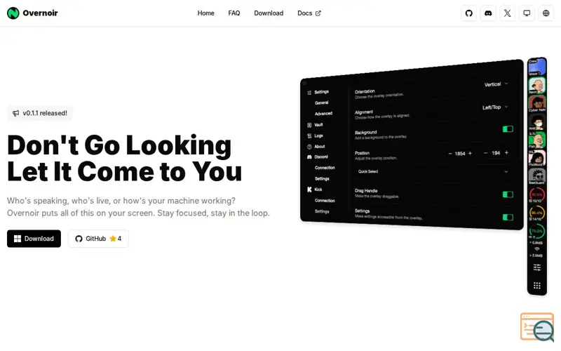 Screenshot of Overnoir