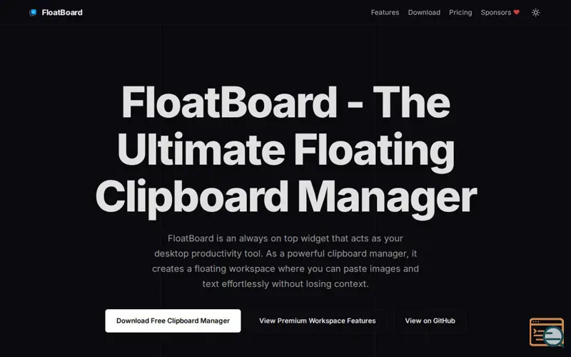 Screenshot of FloatBoard
