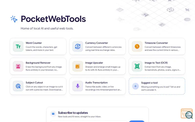 Screenshot of PocketWebTools