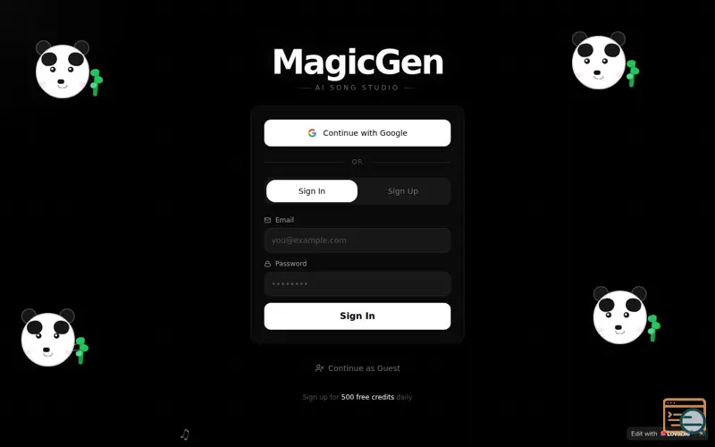 Screenshot of Magic Gen