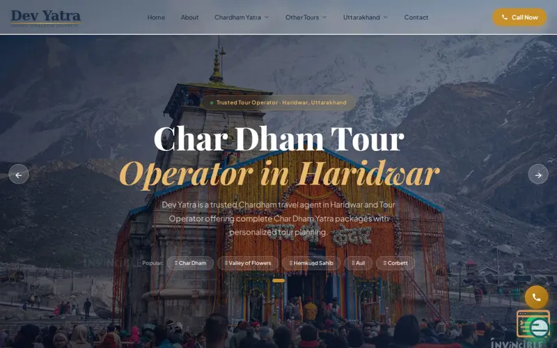 Screenshot of Dev Yatra, a launch using cPanel DNS