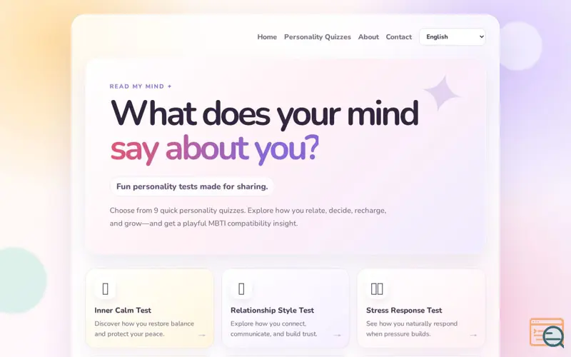 Screenshot of Read My Mind