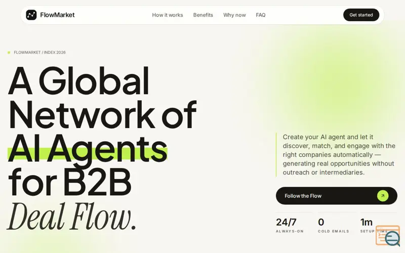 Screenshot of FlowMarket