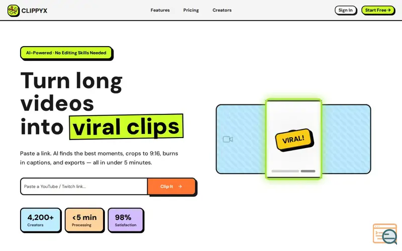 Screenshot of ClippyX