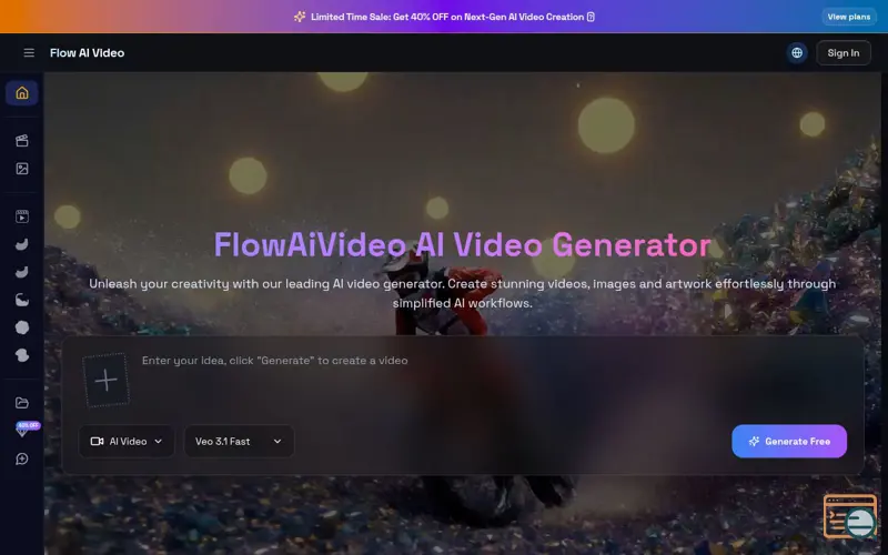 Screenshot of Flow AI Video