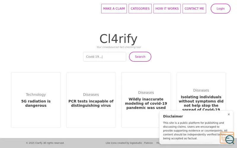 Screenshot of Cl4rify
