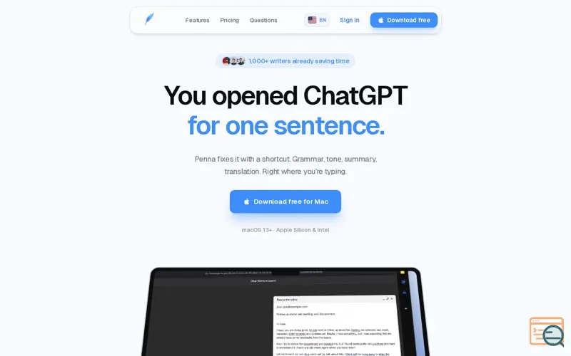 Screenshot of Penna