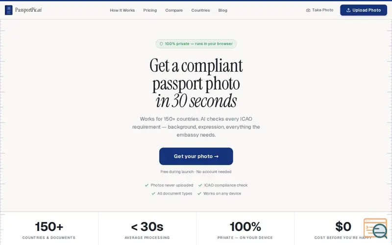 Screenshot of PassportPic.ai