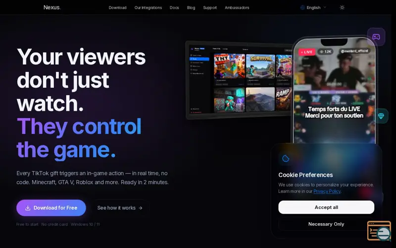 Screenshot of NexusTok
