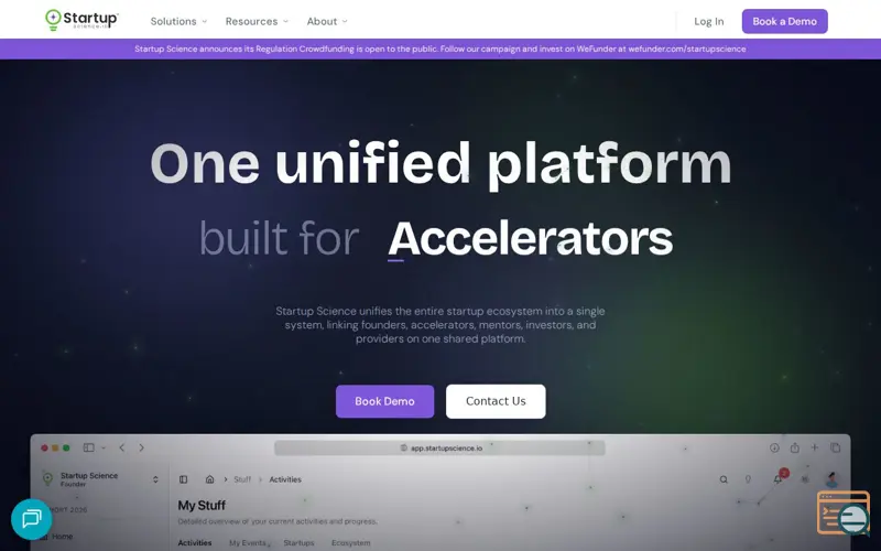 Screenshot of Startup Science, a launch using StackAdapt