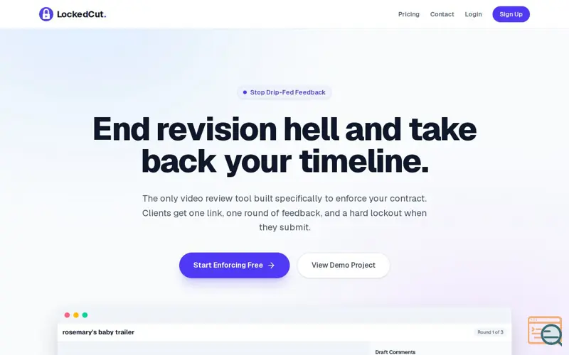 Screenshot of LockedCut