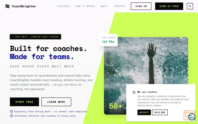Screenshot of CoachBrighter