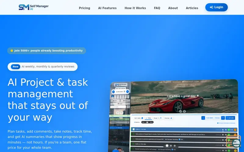 Screenshot of AI Task Manager