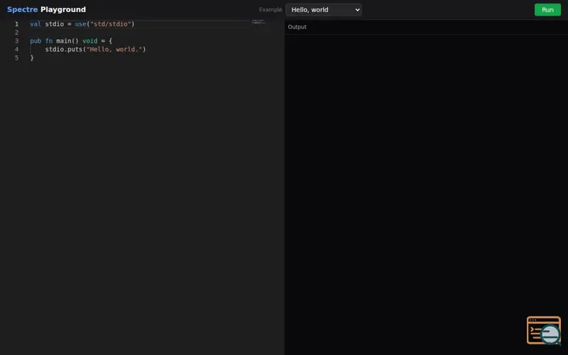 Screenshot of Spectrelang