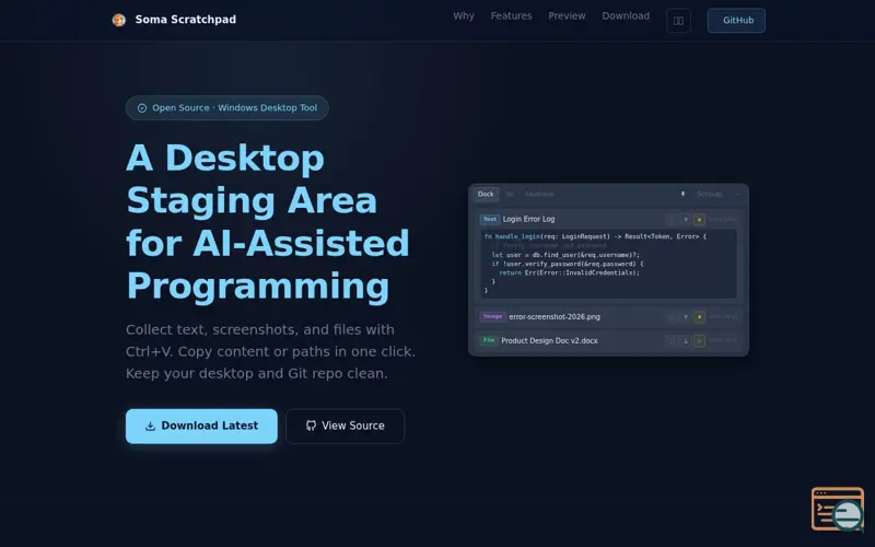 Screenshot of Soma Scratchpad