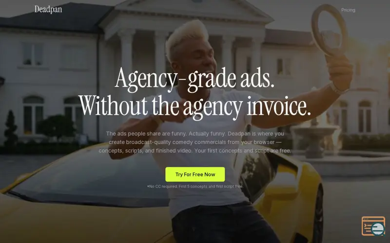 Screenshot of Deadpan Ads