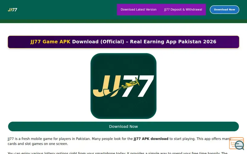 Screenshot of JJ77 Game