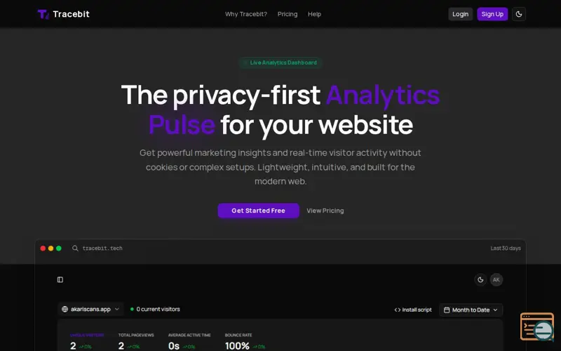 Screenshot of Tracebit
