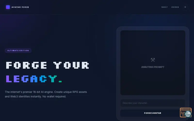 Screenshot of The Avatar Forge
