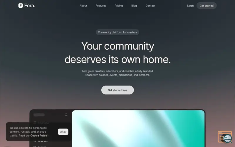 Screenshot of Fora