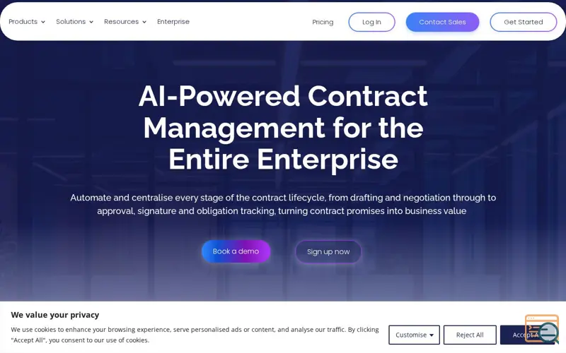 Screenshot of Contract Corridor, a launch using HandL UTM Tracker