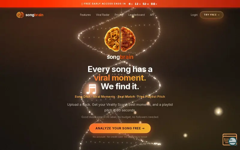Screenshot of Songbrain