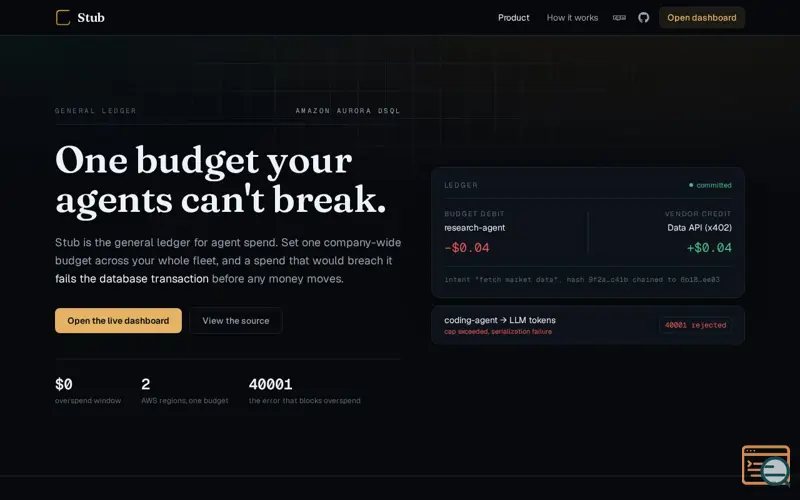 Screenshot of Stub