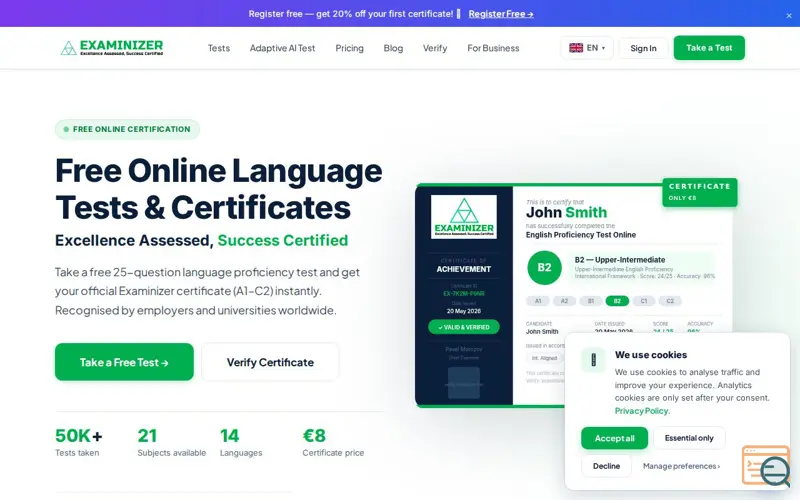 Screenshot of Examinizer