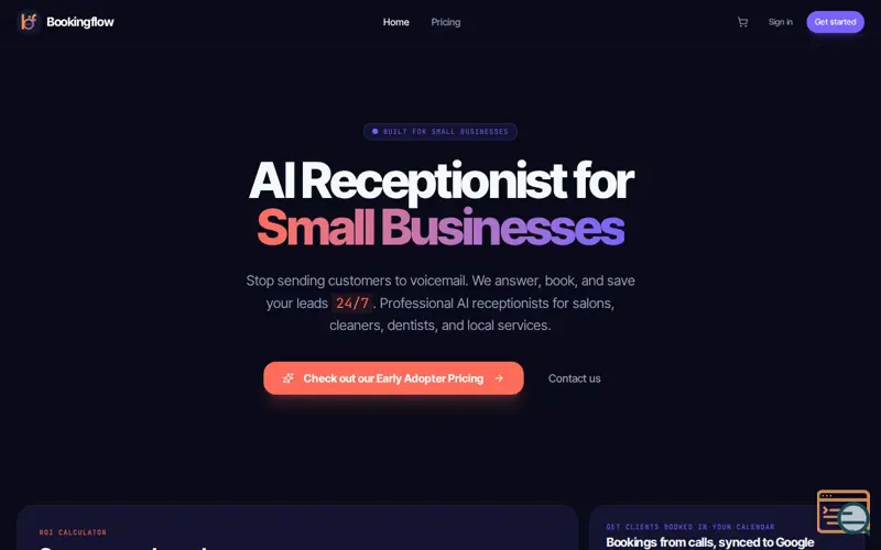 Screenshot of BookingFlow