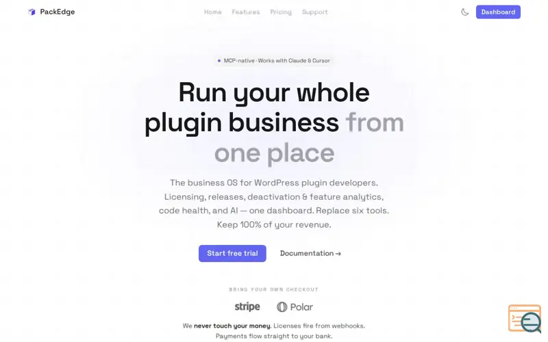 Screenshot of PackEdge