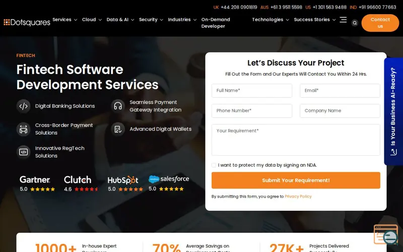 Screenshot of Next-Gen FinTech Software Solutions, a launch using Google Partners Badge