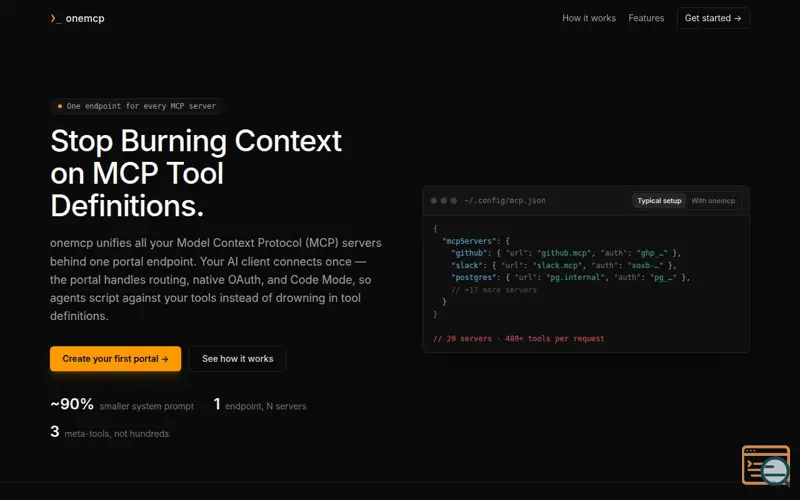Screenshot of OneMCP