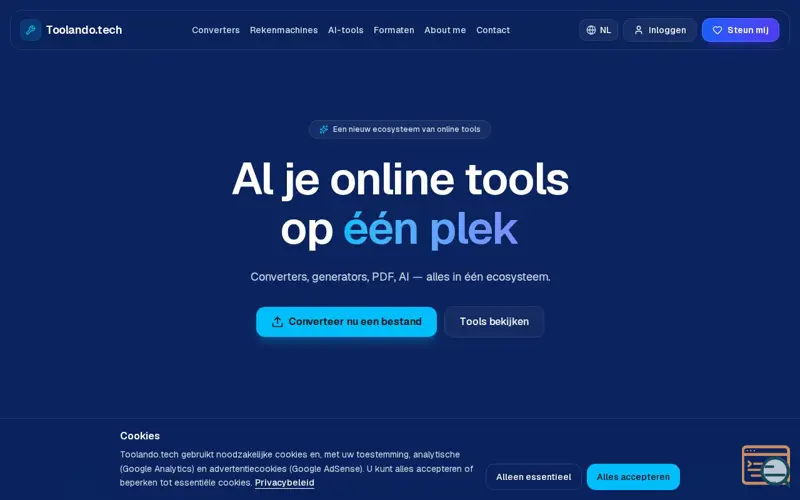 Screenshot of Toolando.tech