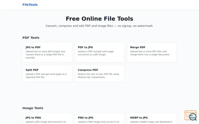 Screenshot of FileTools