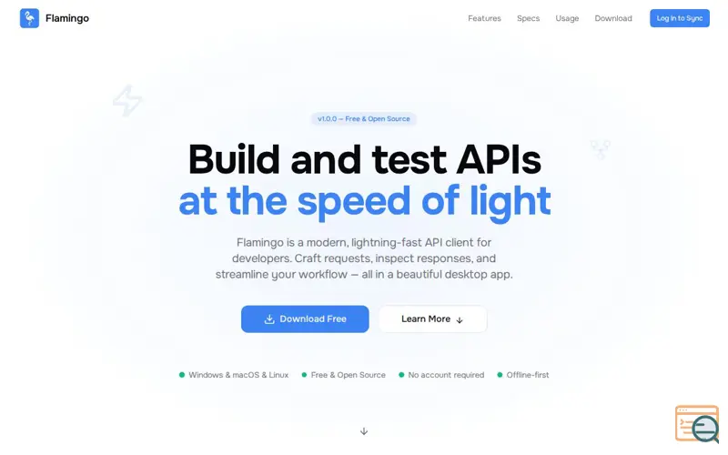 Screenshot of Flamingo Client