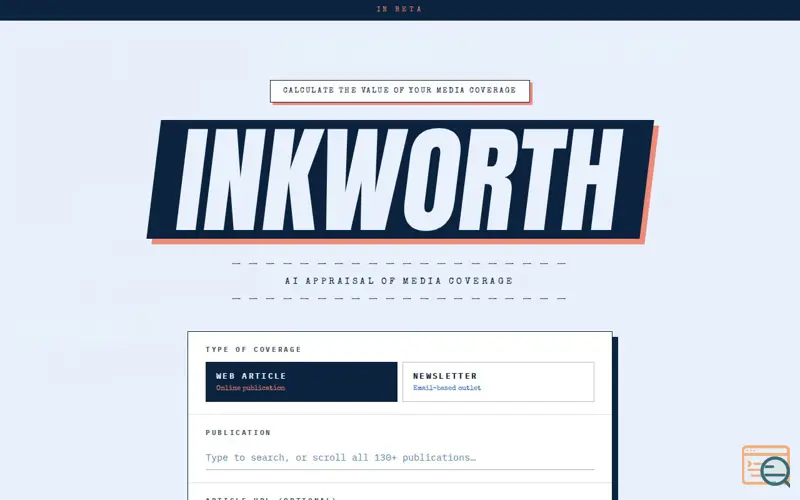 Screenshot of INKWORTH