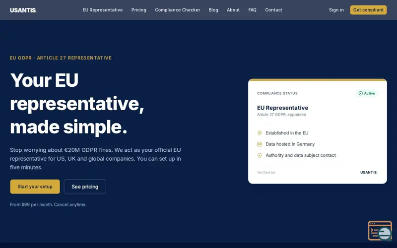 Screenshot of Usantis