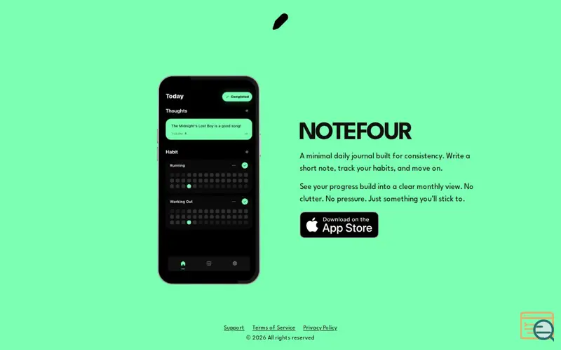 Screenshot of NoteFour