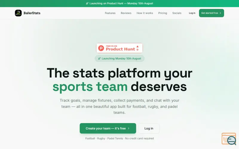 Screenshot of BallerStats