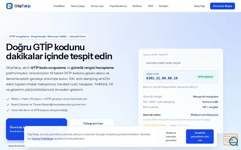 Screenshot of GtipTakip