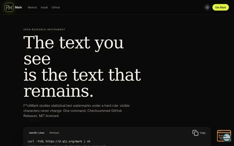 Screenshot of Mark