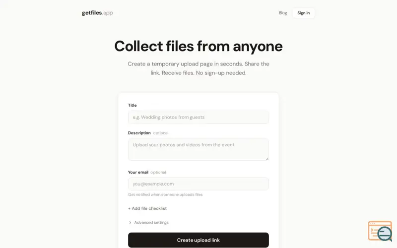 Screenshot of GetFiles