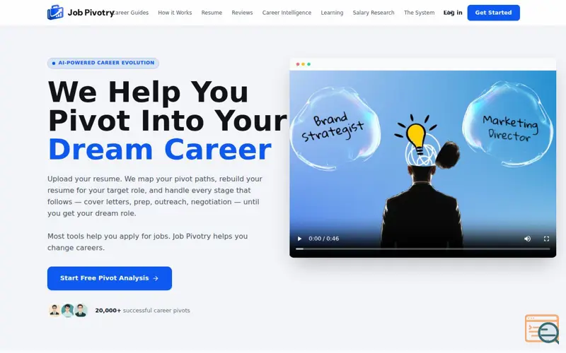 Screenshot of Job Pivotry
