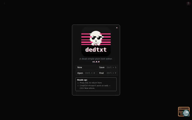 Screenshot of Dedtxt
